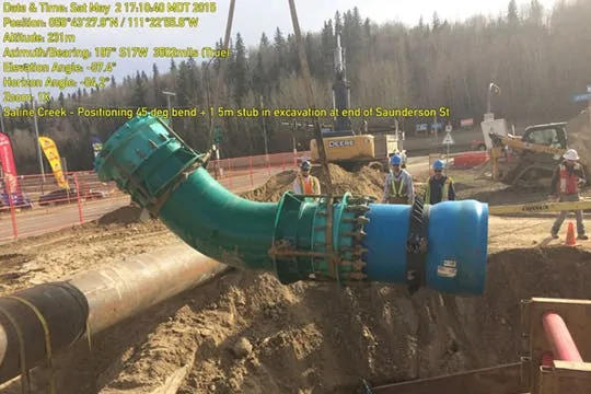Custom fabricated large-diameter pipe bends
