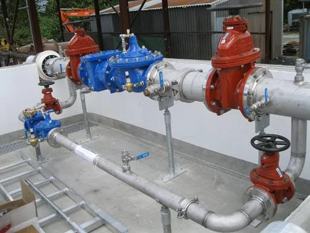 Typical CRD pressure-reducing valve (PRV) package skid